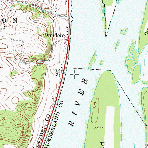 Topographic Map of Kellers Landing Strip (historical), PA