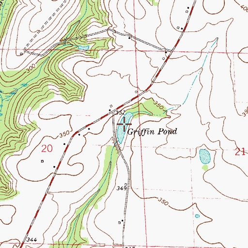 Topographic Map of Griffin Pond, AL