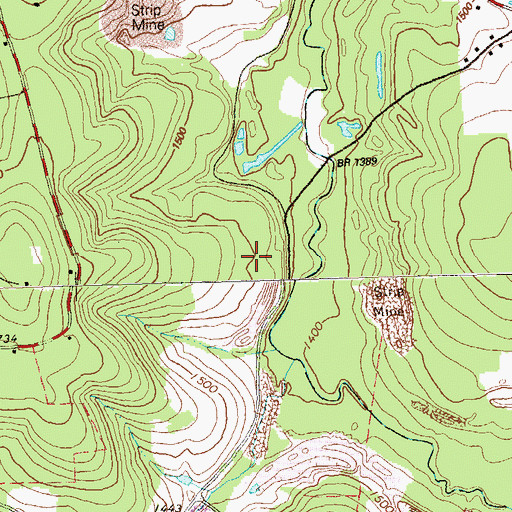 Topographic Map of Ninosky Airport (historical), PA