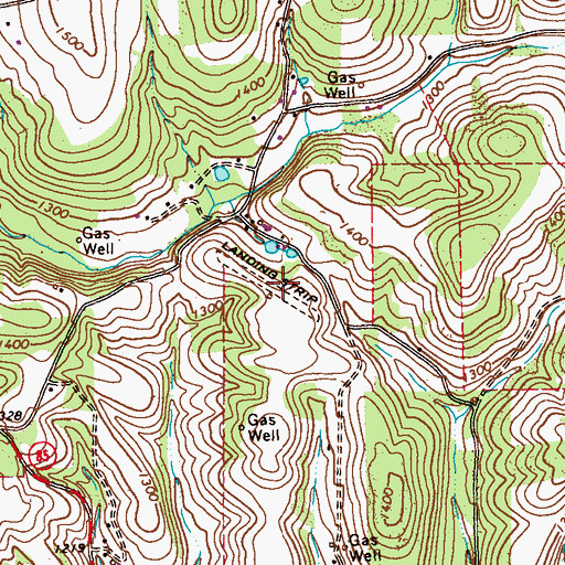 Topographic Map of Skunk Hollow Airport, PA
