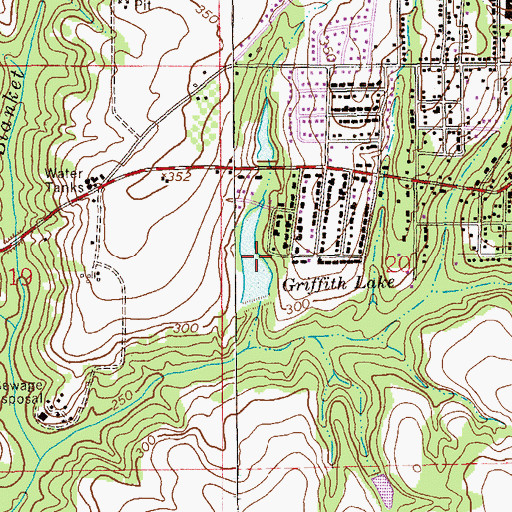 Topographic Map of Griffith Lake, AL