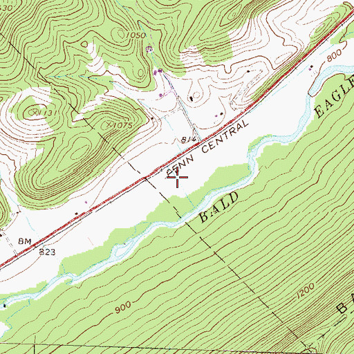 Topographic Map of Ridge Soaring Airport, PA
