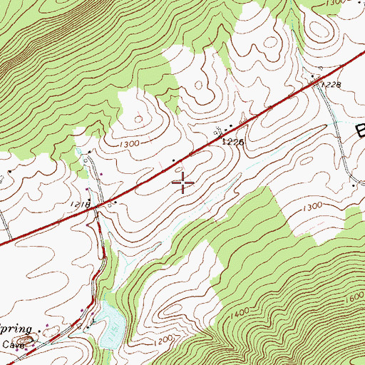 Topographic Map of Penns Cave Airport, PA