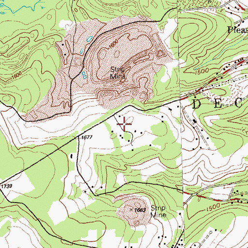 Topographic Map of Frans Airport (historical), PA