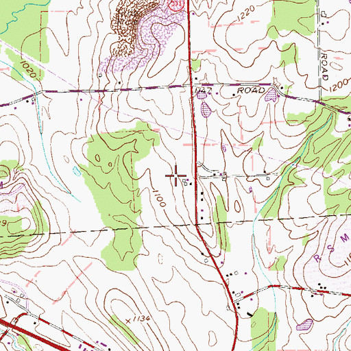 Topographic Map of Evans Airport (historical), PA