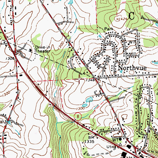 Topographic Map of McCandless Airport (historical), PA