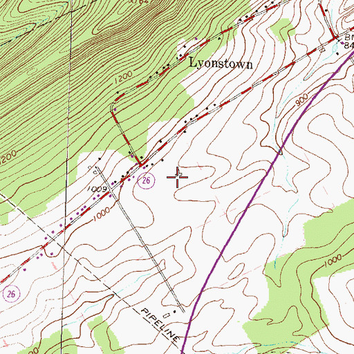 Topographic Map of Bierly (Personal Use) Airport, PA