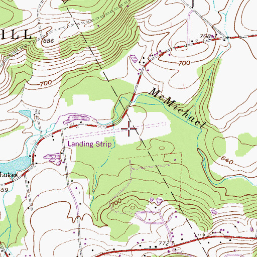 Topographic Map of Pegasus Air Park, PA