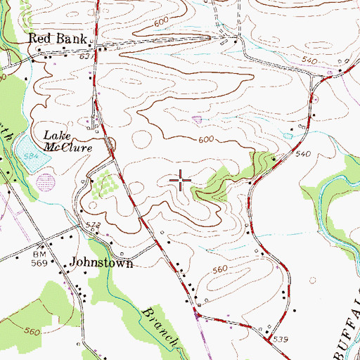 Topographic Map of J F T Airport, PA
