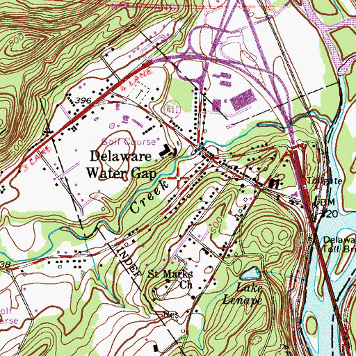 Topographic Map of D W G Universal Instrument Airport (historical), PA