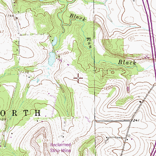 Topographic Map of Meadowlark Farm Airport (historical), PA