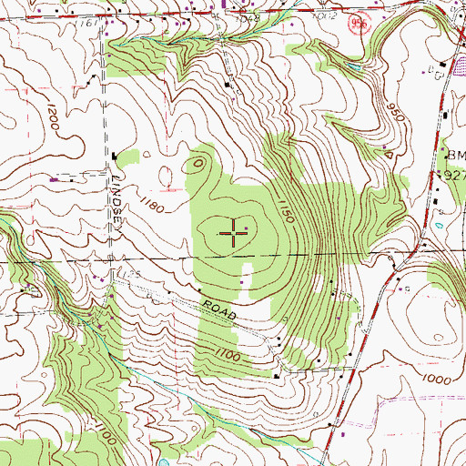 Topographic Map of McFarland Airport (historical), PA