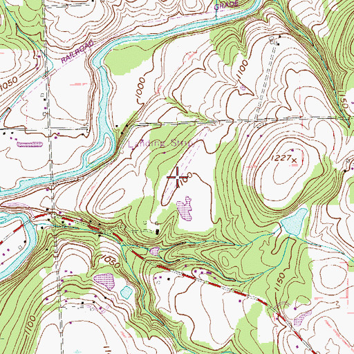 Topographic Map of Klockner Airport (historical), PA