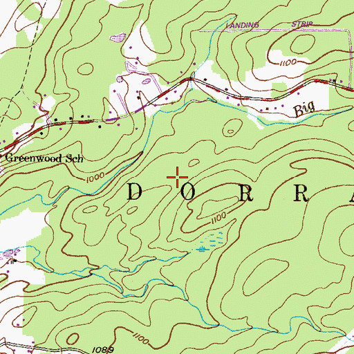 Topographic Map of Davis Airport (historical), PA