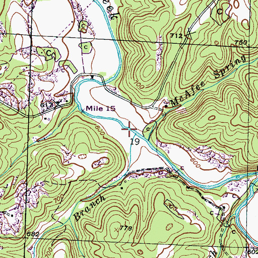 Topographic Map of Grimes Branch, AL