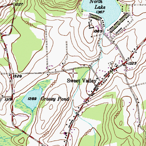 Topographic Map of Morris Airport (historical), PA
