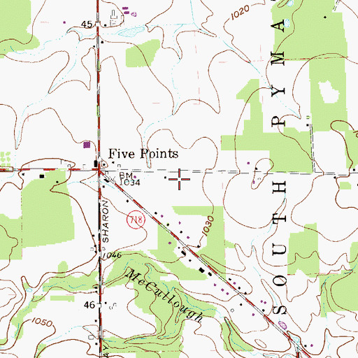 Topographic Map of Port Sember Airport (historical), PA
