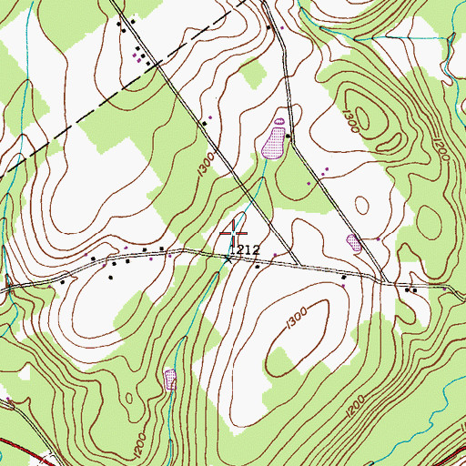Topographic Map of Lehman Airport (historical), PA