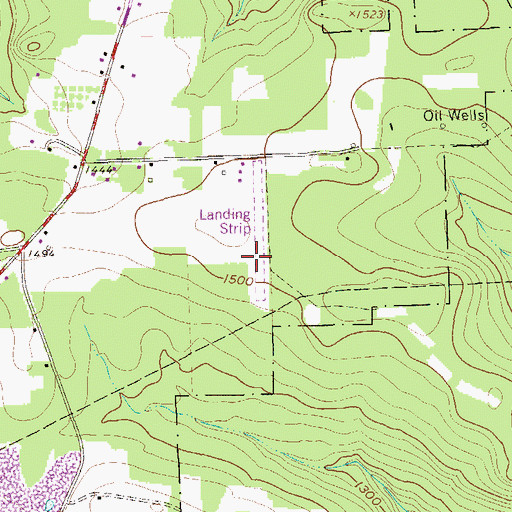 Topographic Map of Summer Range Airport (historical), PA