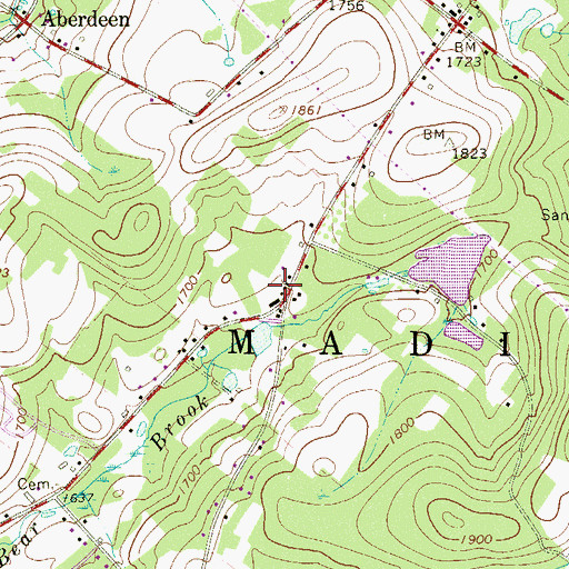 Topographic Map of Air Haven Airport, PA