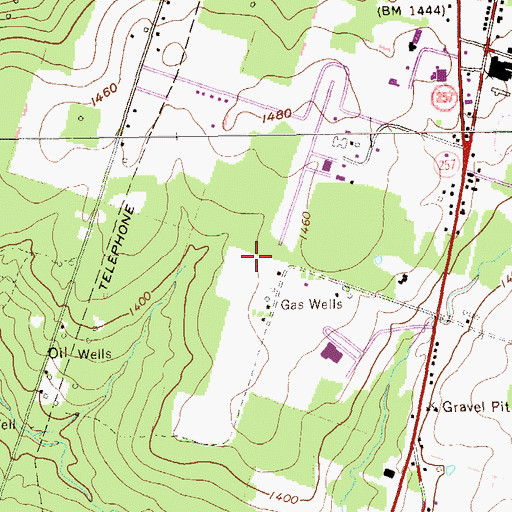Topographic Map of Seneca Airpark (historical), PA