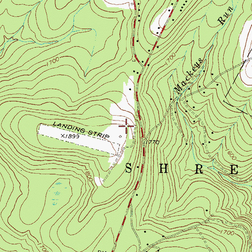 Topographic Map of Eagles Mere Field, PA