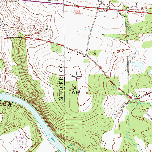 Topographic Map of Port Roydel Airport (historical), PA