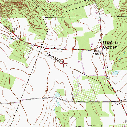 Topographic Map of Fisher Airport, PA