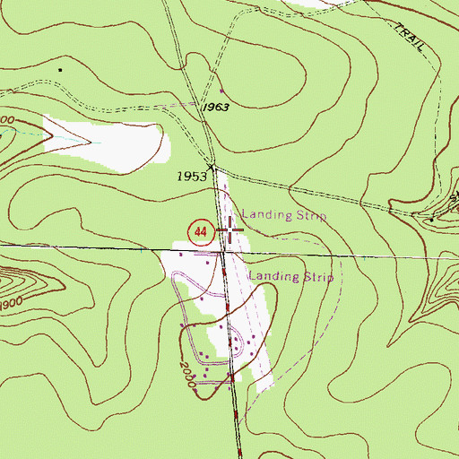 Topographic Map of Black Forest Inn Airport (historical), PA