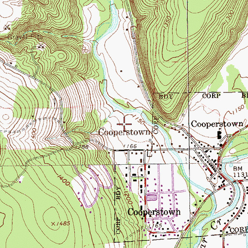 Topographic Map of Maple Cave Park Airport (historical), PA