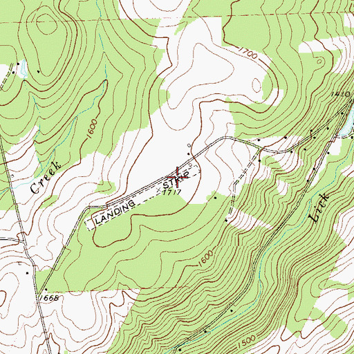 Topographic Map of Dwight's Delight Airport, PA