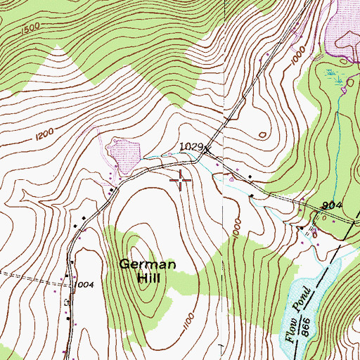 Topographic Map of C J K Airport, PA