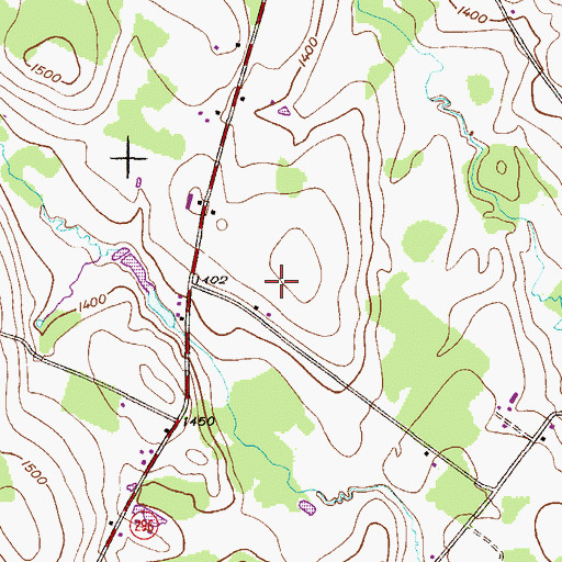 Topographic Map of Flying Fox Airport (historical), PA