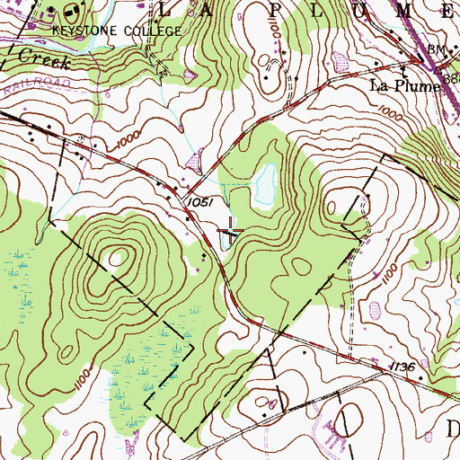 Topographic Map of Hillover/Sekol Airport (historical), PA