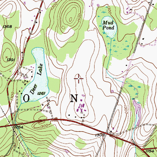 Topographic Map of Grayce Farms Airport, PA