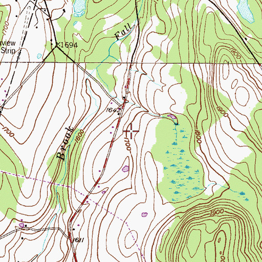 Topographic Map of Malinchak Private Airport, PA