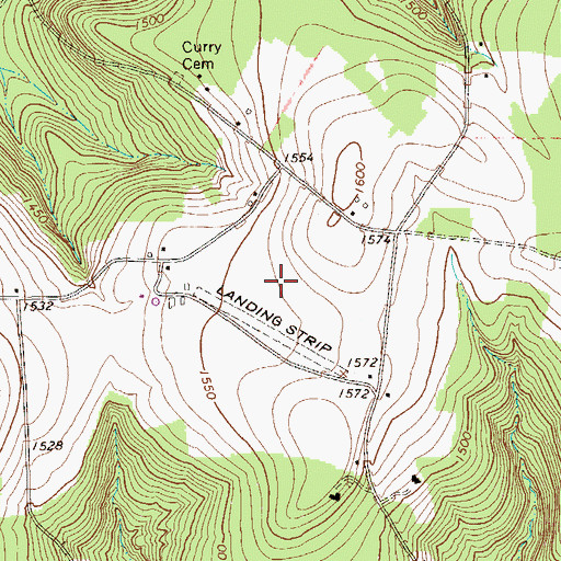 Topographic Map of Vosburgh Airport (historical), PA