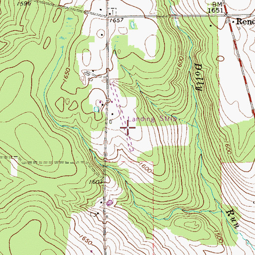 Topographic Map of Paul Personal Use Airport, PA