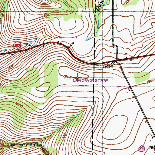 Topographic Map of Wellsboro Johnston Airport, PA