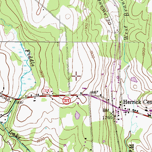 Topographic Map of Stahl's Mountain Airport, PA