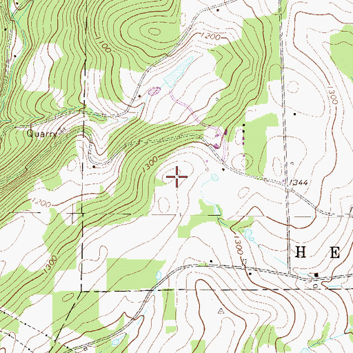 Topographic Map of Jannone-Ballibay Airport (historical), PA
