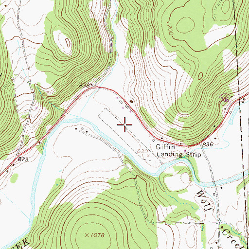 Topographic Map of Giffin Airport, PA