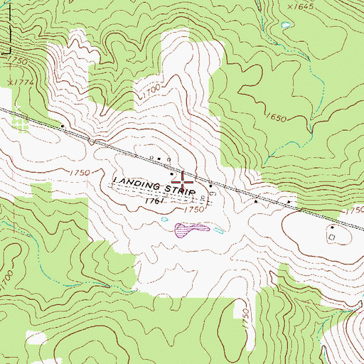 Topographic Map of Nichols Airport, PA