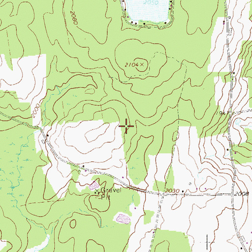 Topographic Map of Mulligan Airport (historical), PA