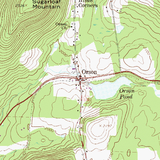 Topographic Map of Watson Airport (historical), PA