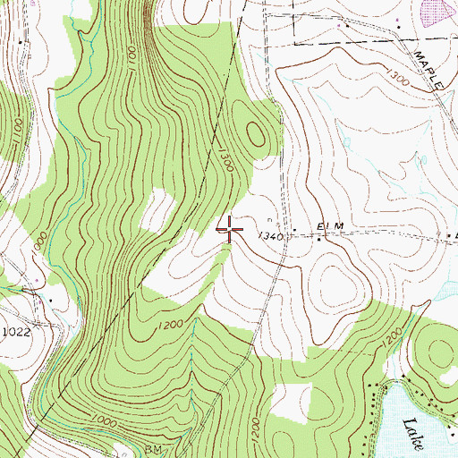 Topographic Map of Veit Airport, PA