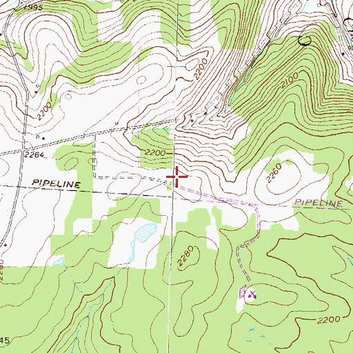 Topographic Map of Sharretts Airport, PA