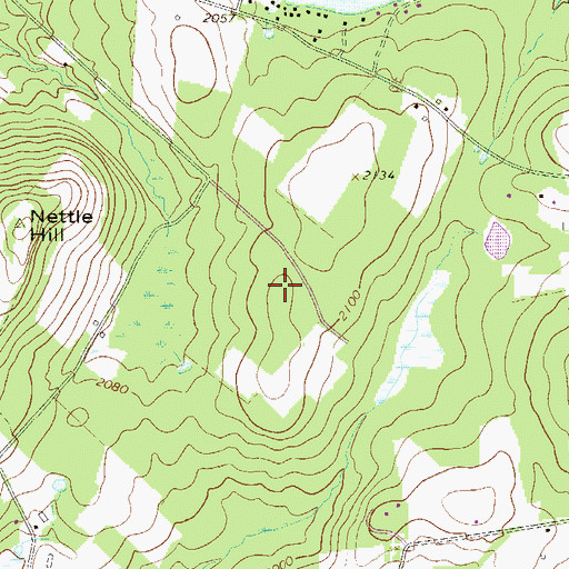 Topographic Map of Boden Airport, PA
