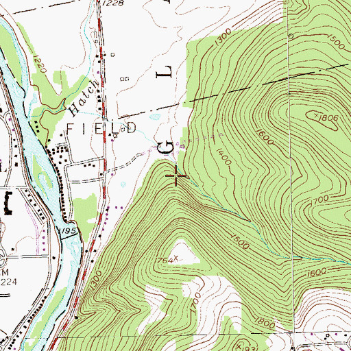 Topographic Map of D O C Airport (historical), PA