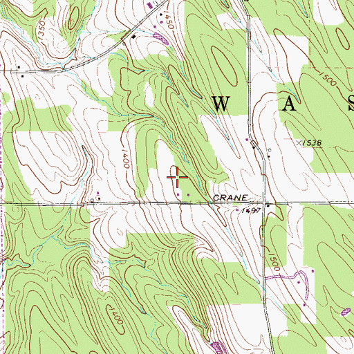 Topographic Map of Carlson Airport (historical), PA